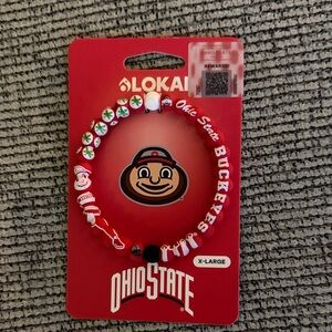 Lokai Red and White Ohio Bracelet